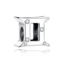Original 925 Sterling Silver Charms Beads 12 Zodiac A-Z Letters Virgo Aries Fit Brand Bracelets Necklaces Jewelry For Women