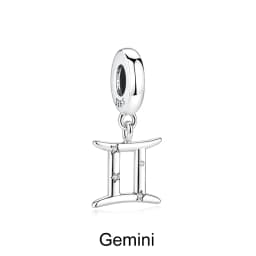 Original 925 Sterling Silver Charms Beads 12 Zodiac A-Z Letters Virgo Aries Fit Brand Bracelets Necklaces Jewelry For Women
