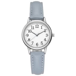 Leisure Fashion Women Quartz Watch Easy to Read Arabic Numerals Simple Dial PU Leather Strap Lady Candy Color