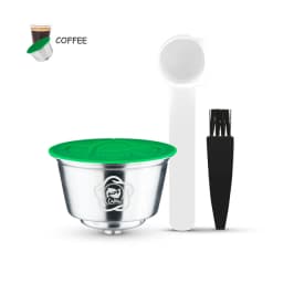 Reusable coffee capsule adapter stainless steel PP material Dolce Gusto nespresso coffee capsule compactor made