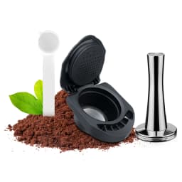 Reusable coffee capsule adapter stainless steel PP material Dolce Gusto nespresso coffee capsule compactor made
