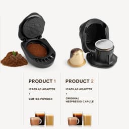 Reusable coffee capsule adapter stainless steel PP material Dolce Gusto nespresso coffee capsule compactor made