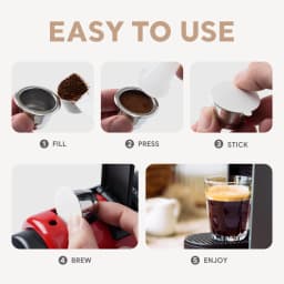 Reusable coffee capsule adapter stainless steel PP material Dolce Gusto nespresso coffee capsule compactor made