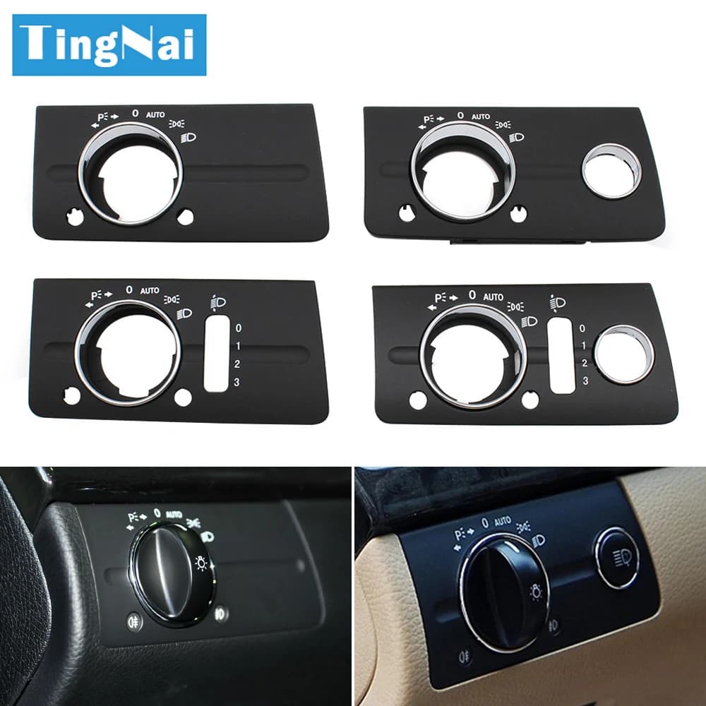 LHD RHD Front Dashboard Headlight Lamp Switch Cover Trim Replacement For Mercedes Benz W211 E Class 320 350 550 2003-2008