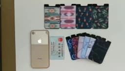 Silicone Phone Card Holder Wallet Case Phone Wallet Stick On Credit Card Holder Phone Pocket for Almost All Cell Phone