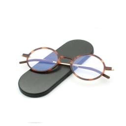 Thin Reading Glasses Protable Pocket Presbyopic Eye Glasses Anti-Blue Spectacles Eyeglasses With Case Round Glasses Frame +2