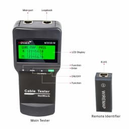 NOYAFA NF-8108M Digital LAN Cable Tester RJ45 Network Meter 5E 6E Coaxial Cable Tracker Tool for Measuring Network Cable Length