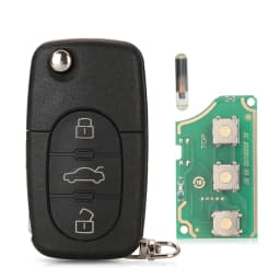 jingyuqin 4D0837231A 4D0837231K Key Fob For Audi A3 A4 A6 A8 TT RS4 Quattro 1994 - 2004 433Mhz ID48 Chip Car Remote Flip Key 3BT