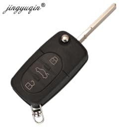 jingyuqin 4D0837231A 4D0837231K Key Fob For Audi A3 A4 A6 A8 TT RS4 Quattro 1994 - 2004 433Mhz ID48 Chip Car Remote Flip Key 3BT