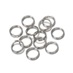 50pcs/lot 6/8/10/12mm Metal Keyring Blank Circle Split Ring Connector for DIY Keychain Jewelry Making Accessories