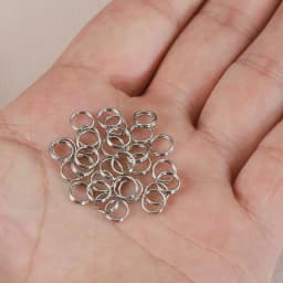 50pcs/lot 6/8/10/12mm Metal Keyring Blank Circle Split Ring Connector for DIY Keychain Jewelry Making Accessories