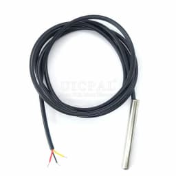 DS18B20 Temperature Sensor Probe 304 Stainless Steel 6*30MM OD 3.0MM Waterproof Dustproof Sensors Cable 1M Length