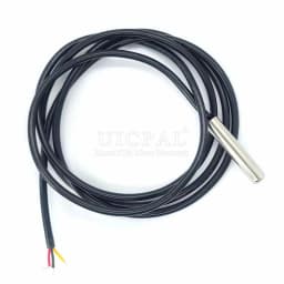 DS18B20 Temperature Sensor Probe 304 Stainless Steel 6*30MM OD 3.0MM Waterproof Dustproof Sensors Cable 1M Length