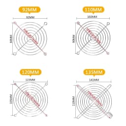 Cooling Fan Guard Metal Grill Computer Cover Fan Grill 30mm 40mm 50mm 60mm 70mm 80mm 90mm 120mm 135mm 140mm 170mm 200mm