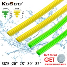 2pcs High Quality Boneless silica gel Car Wiper Blade refill Strips Windscreen 6mm 26" 28" 30" 32" Windshield car accessories