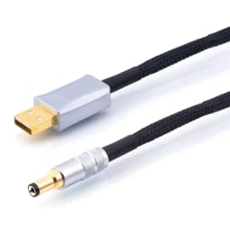Hifi OCC Silver Plated DC Power Cable GX16-2 Pin To 5.5*2.5/2.1MM AC/DC Phono Amplifier Linear Power Supply Output Cable