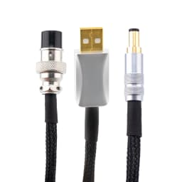 Hifi OCC Silver Plated DC Power Cable GX16-2 Pin To 5.5*2.5/2.1MM AC/DC Phono Amplifier Linear Power Supply Output Cable