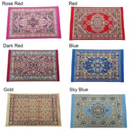 1:12 Scale Dollhouse Carpet Playing House Decor Floor Coverings Floral Pattern Mat Doll Accessories Miniature Weaving Rug