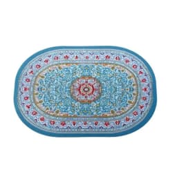 1:12 Scale Dollhouse Carpet Playing House Decor Floor Coverings Floral Pattern Mat Doll Accessories Miniature Weaving Rug