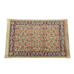 1:12 Scale Dollhouse Carpet Playing House Decor Floor Coverings Floral Pattern Mat Doll Accessories Miniature Weaving Rug