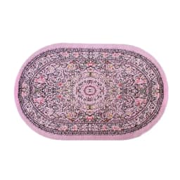 1:12 Scale Dollhouse Carpet Playing House Decor Floor Coverings Floral Pattern Mat Doll Accessories Miniature Weaving Rug