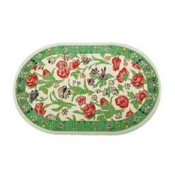 1:12 Scale Dollhouse Carpet Playing House Decor Floor Coverings Floral Pattern Mat Doll Accessories Miniature Weaving Rug