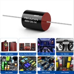 2Pcs MKP Series 400V 0.1uF-47uF Audiophile Frequency-Divided Audio Capacitor Divider 0.1UF 0.22 0.47 1 2.2UF 4.7UF Speaker Audio