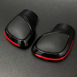 Red Blue Black Chrome Suede Leather Gear Shift Knob Side Cover DSG Emblem For VW Golf 6 7 R GTI Passat B7 B8 CC R20 Jetta MK6
