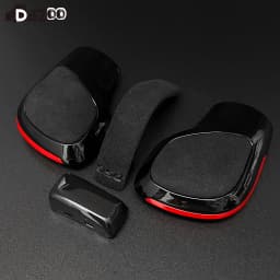 Red Blue Black Chrome Suede Leather Gear Shift Knob Side Cover DSG Emblem For VW Golf 6 7 R GTI Passat B7 B8 CC R20 Jetta MK6