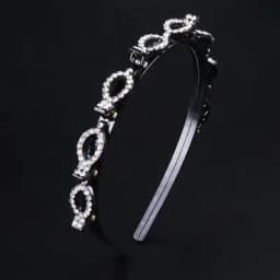 2024 New Fashion Hot Sale Explosion Pearl Rhinestone Bangs Clip Headband Headband for Women Girl Hair Accessories Headwear