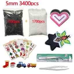200g White+Black 5mm Hama Beads Fuse Beads Set Puzzles Toy Learning Fuse Beads Toys for Children Creative Toys Free Shipping
