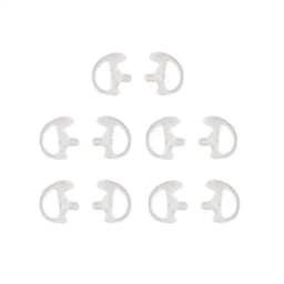 Lot 5 Pair White Silicone Earmold Earbud for Universal Walkie Talkie Radio Air Acoustic Coil Tube Earpiece Headphone S/M/L Size