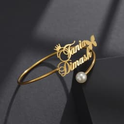 31 Styles New Stainless Steel Customized Bangle Personalized Nameplate Letter Heart Bracelet For Women Girl Jewelry Wedding Gift