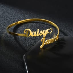 31 Styles New Stainless Steel Customized Bangle Personalized Nameplate Letter Heart Bracelet For Women Girl Jewelry Wedding Gift