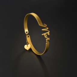 31 Styles New Stainless Steel Customized Bangle Personalized Nameplate Letter Heart Bracelet For Women Girl Jewelry Wedding Gift