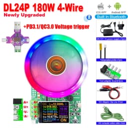 180W DC Tester APP Electronic Load Lithium Battery Capacity Monitor Discharge Charge Power Meter Supply Checker + PD/QC Trigger