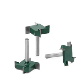 1/4"6mm Shank 4 Edge T Type Slotting Cutter Woodworking Tool Router Bits For Wood Industrial Grade Milling Cutter Slotting