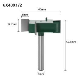 1/4"6mm Shank 4 Edge T Type Slotting Cutter Woodworking Tool Router Bits For Wood Industrial Grade Milling Cutter Slotting