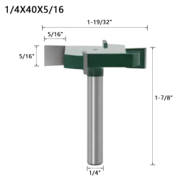 1/4"6mm Shank 4 Edge T Type Slotting Cutter Woodworking Tool Router Bits For Wood Industrial Grade Milling Cutter Slotting