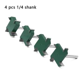 1/4"6mm Shank 4 Edge T Type Slotting Cutter Woodworking Tool Router Bits For Wood Industrial Grade Milling Cutter Slotting