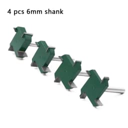 1/4"6mm Shank 4 Edge T Type Slotting Cutter Woodworking Tool Router Bits For Wood Industrial Grade Milling Cutter Slotting