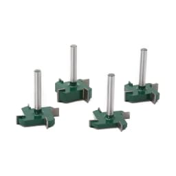 1/4"6mm Shank 4 Edge T Type Slotting Cutter Woodworking Tool Router Bits For Wood Industrial Grade Milling Cutter Slotting