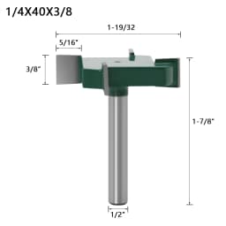 1/4"6mm Shank 4 Edge T Type Slotting Cutter Woodworking Tool Router Bits For Wood Industrial Grade Milling Cutter Slotting