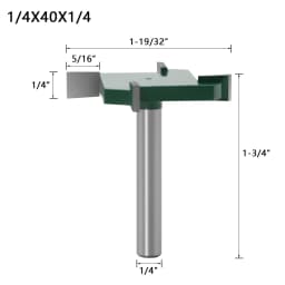 1/4"6mm Shank 4 Edge T Type Slotting Cutter Woodworking Tool Router Bits For Wood Industrial Grade Milling Cutter Slotting