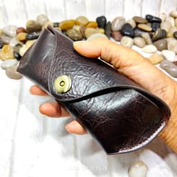 Blongk Glasses Case Waist Bag Genuine Leather Sunglasses Box Pocket Belt Pack Portable Men Women YJHd-55