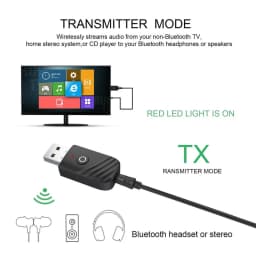 BT 3 in 1 Wireless USB Bluetooth 5.0 Adapter Audio Receiver Transmitter 3.5mm AUX Adaptador for Car TV PC Computer Home Stereo