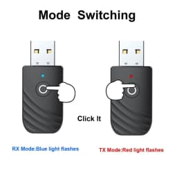 BT 3 in 1 Wireless USB Bluetooth 5.0 Adapter Audio Receiver Transmitter 3.5mm AUX Adaptador for Car TV PC Computer Home Stereo