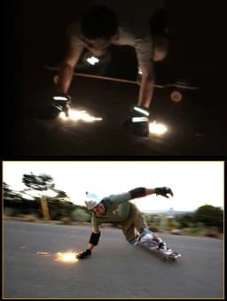 Skateboard Gloves Slider Firestones Sparks Flames for Longboard Downhill Replace Plastic POM Protective Gear Skate