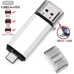 OTG USB Flash Drive 256GB 128GB Type C Pen Drive 64GB 32GB 16GB External Storage Pendrive USB 3.0 Memory Stick For Android/PC