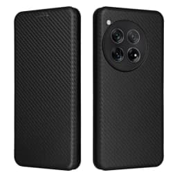 Carbon Fiber Magnetic Leather Flip Cover Case for Oneplus 13 12 12R 11R 10 9 Pro 8T 8 Pro 7T 6T Nord4 Shell Wallet Card Holder